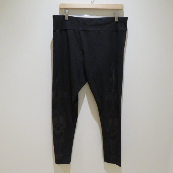 KILLSTAR Death Ray Black Stretch Leggings Skull Print Goth Vampire Whimsigoth - Picture 3 of 15